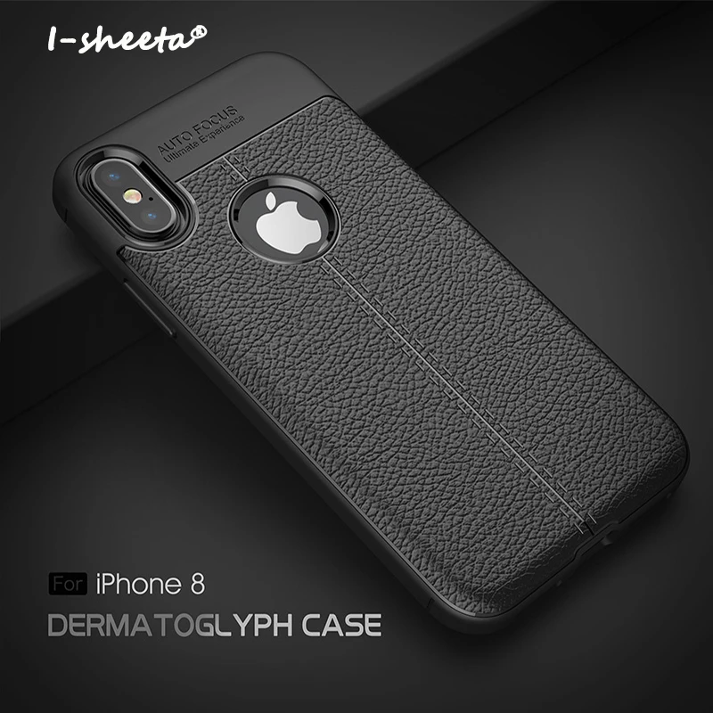 Ultra Thin For iPhone X XS Max XR XSMax Retro Soft TPU Silicone Gel Bumper Back Cover iPhoneX Rubber Leather Texture Fundas Case |