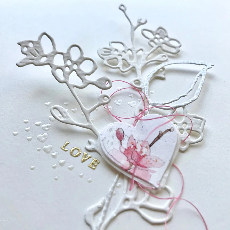 Ветка вишни металлические режущие штампы для скрапбукинга DIY декоративное