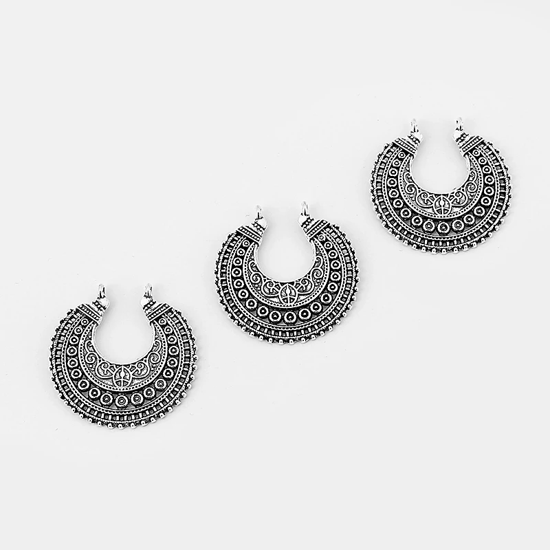 

10pcs Filigree Chandelier Earring Component Connector Charms Pendants Jewelry Findings 41x39mm
