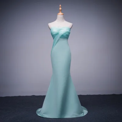 Vestidos De Fiesta атласное с юбкой-русалкой вечернее платье Соблазнительные вечерние платья Дешевые Длинные вечернее платье с оборками Белое нарядное платье - Цвет: Зеленый