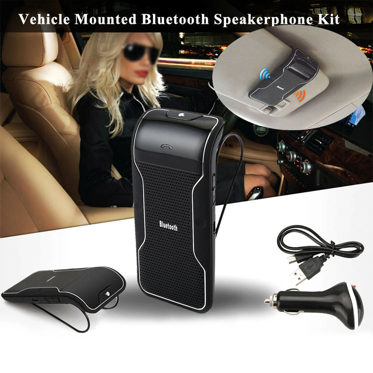 Автомобильный комплект громкой связи Bluetooth солнцезащитный козырек динамик