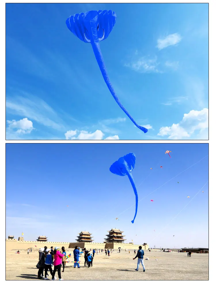 380*200 см Высокое качество 3D Воздушный Слон Мягкий Бескаркасный воздушный змей одиночный воздушный змей Наружная игрушка