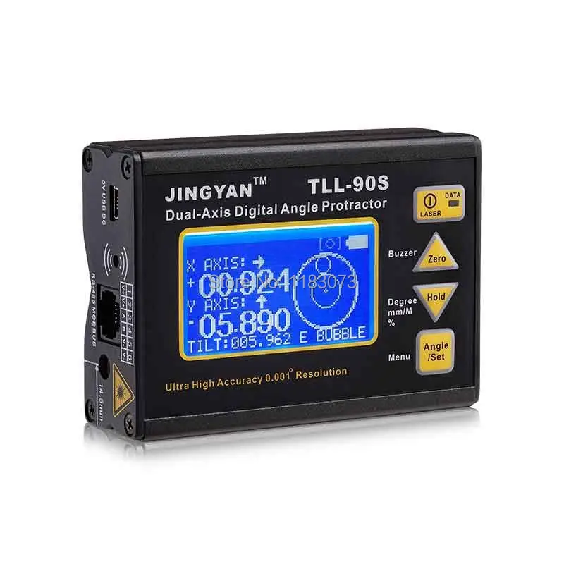 

LCD Digital Protractor Inclinometer Professional Dual-axis Laser Level Tools Angle Meter High Accuracy 0.005 TLL-90S