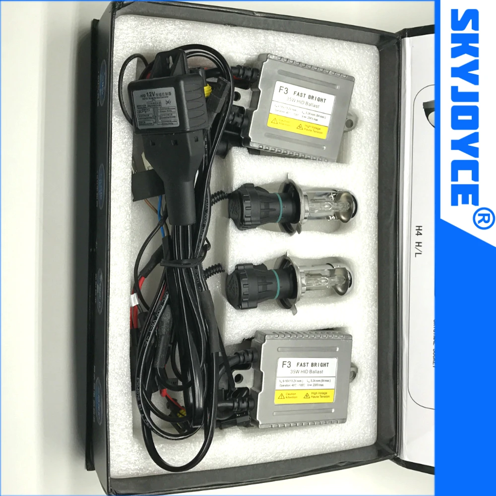 Новинка 2017 ксеноновая фара дальнего и ближнего света DLT F3 + H4 35 Вт 12 В комплект HID