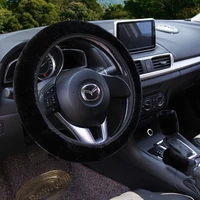 universal plush car steering wheel covers anti slip skidproof durable 37 38cm15 dynamic fibre handmade steering wheel cover