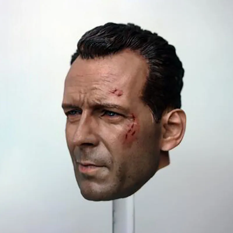 1/6 Scale Bruce Willis Head Sculpt Male Man Old Boy Caving War Damage Version Model Short Hair Headplay for 12&quot Action Figure | Игрушки и