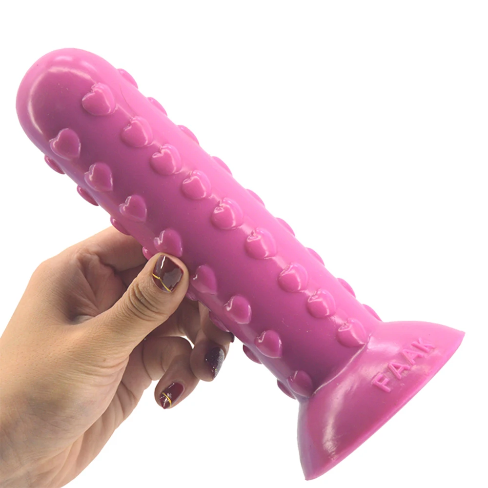 FAAK силиконовая Анальная пробка с присоской секс игрушки сердце остроконечный