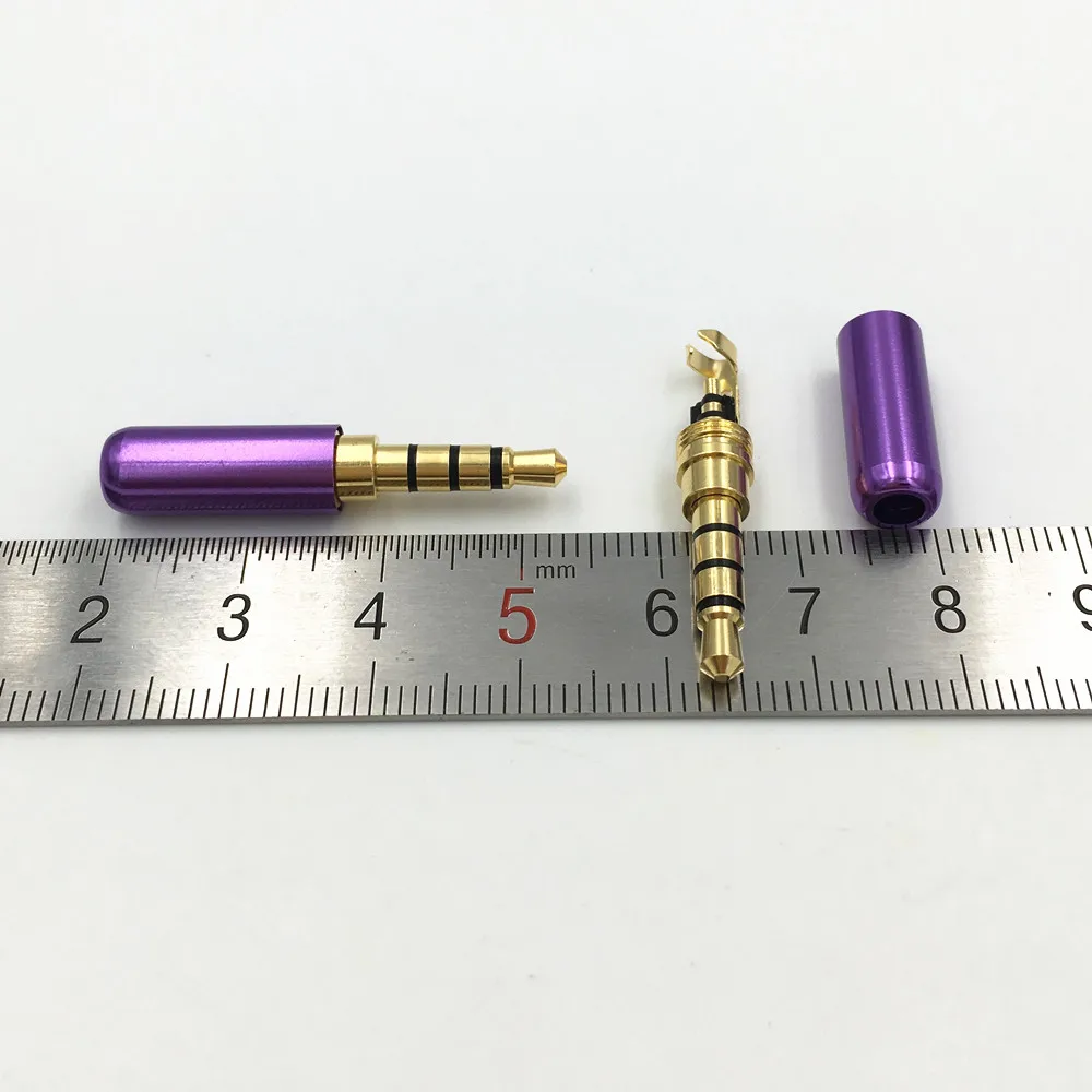 10 шт. алюминиевый корпус Mini 3 5 Jack мм 4 полюсный аудио стерео с зажимом крюк штекер