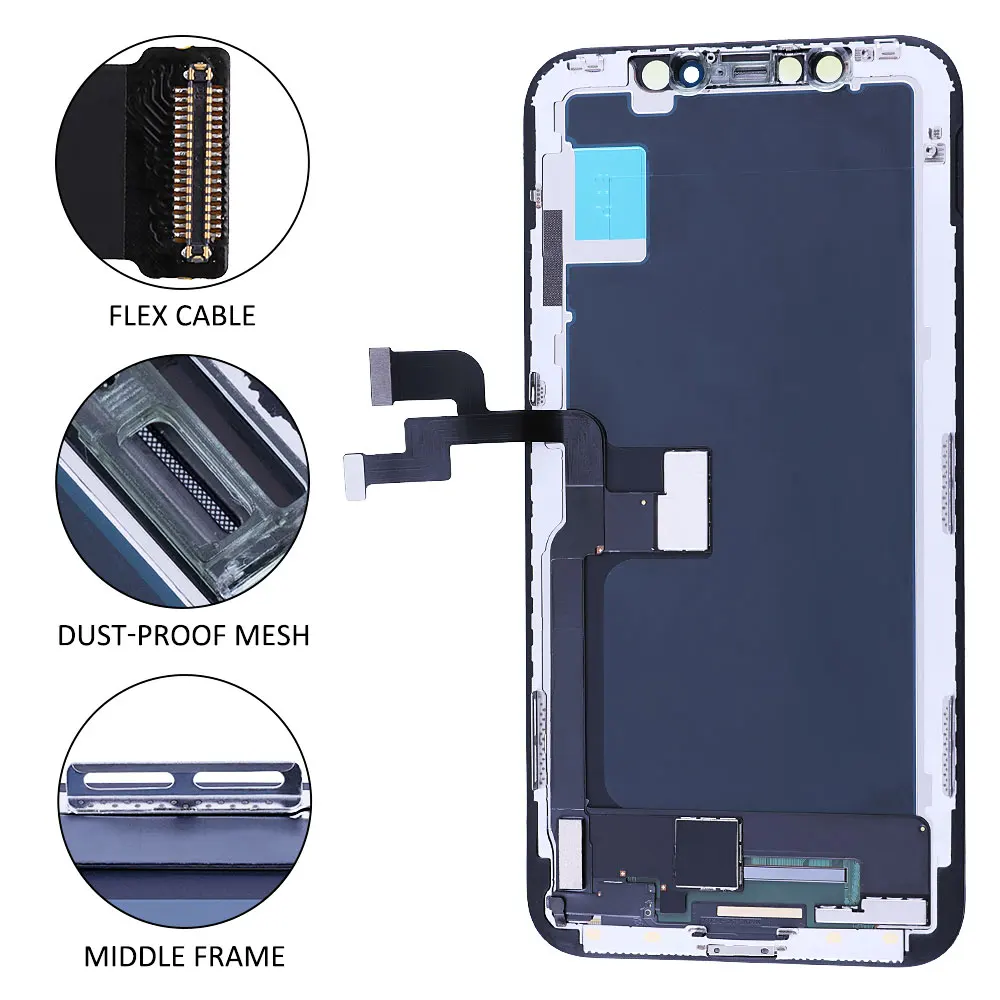 ЖК дисплей Elekworld для iPhone X XS AMOLED сменный сенсорный 3D экран с дигитайзером запасные