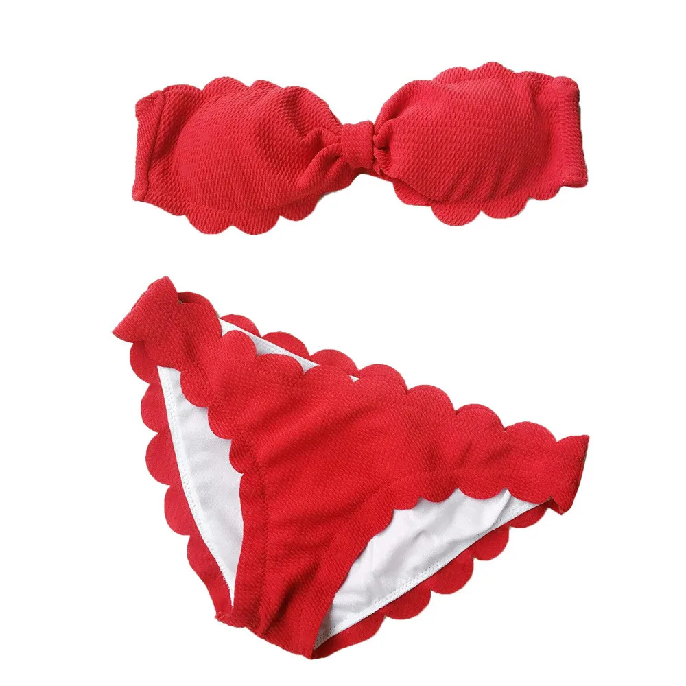 Swim Suit Women Sexy Push-Up Padded Bra Beach Halter Bikini Set Swimsuit Swimwear Maillot De Bain Taille Haute 0.95#0 |