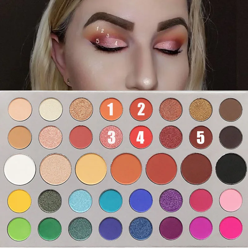 39 Colors Matte Glitter Eyeshadow Palette Shimmer Pigment brown rainbow Eye Shadow Cosmetic Maquillajes Para Mujer TSLM2