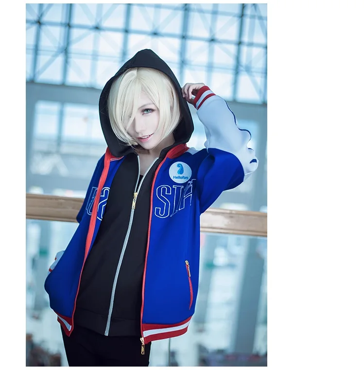 Женский/мужской костюм для косплея аниме Yuri on Ice Plisetsky с вышивкой куртка +