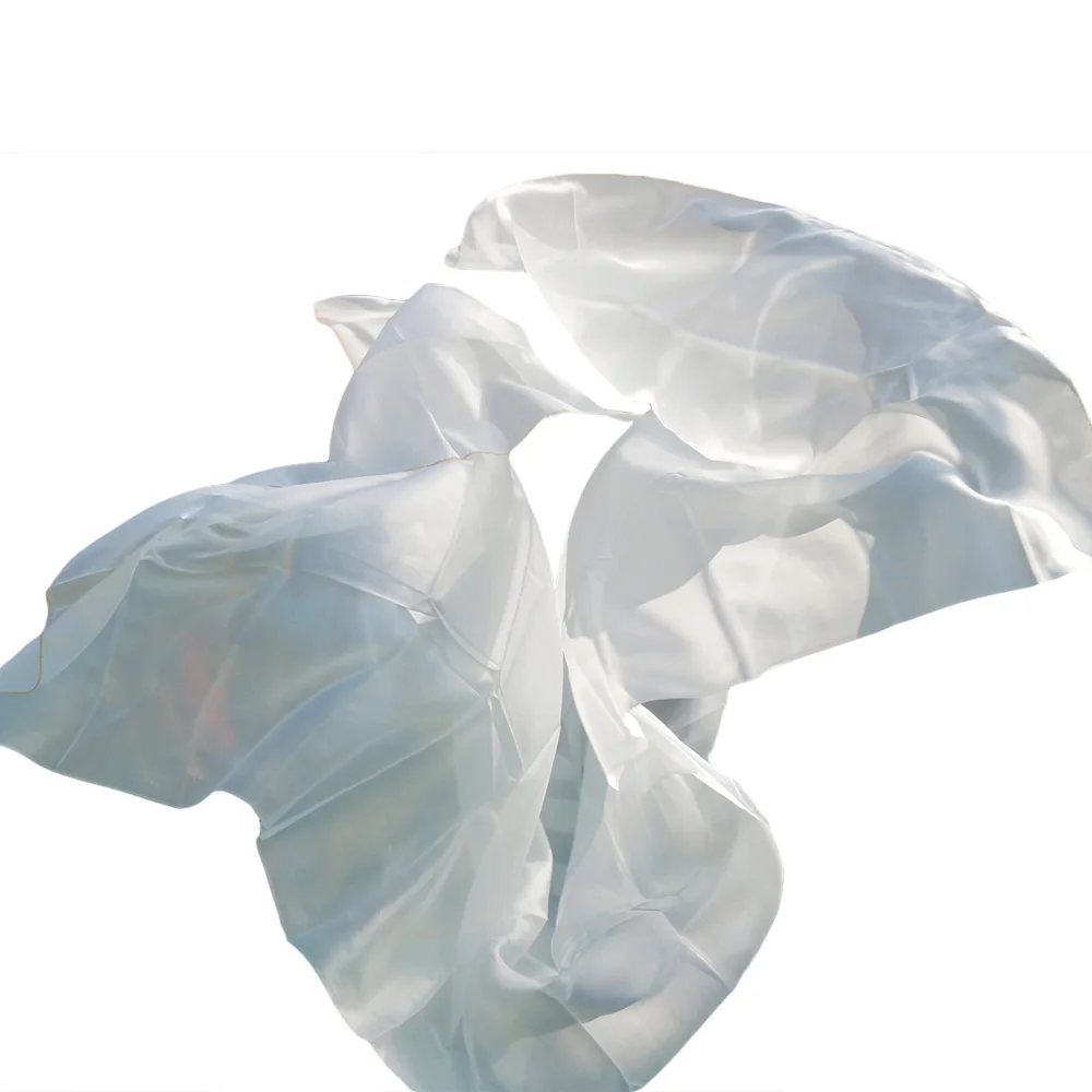 2018 high quality cheap dance veils women's sexy 100% silk belly dance veil wholesale white