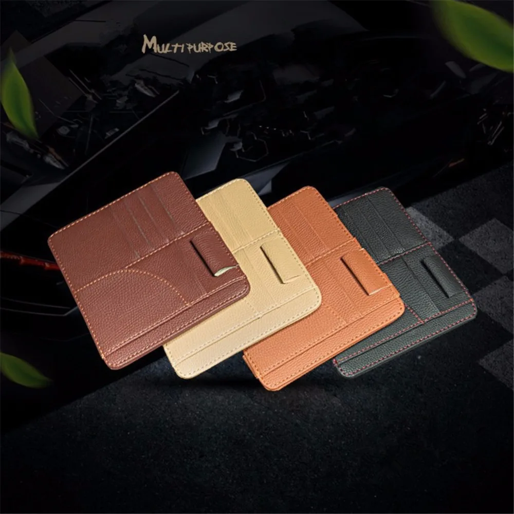 

Auto Car Sun Visor Organizer Pouch Bag Card Storage Pen Holder Multi-Purpose Storage Bag Car Organizer Car Styling Accessories