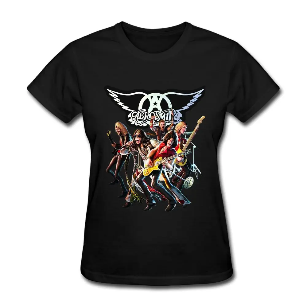SAMCUSTOM 3D печати Aerosmith футболки для Для женщин Harajuku Забавный код Топы Леди Повседневное короткий рукав Футболка Топы - Цвет: Синий