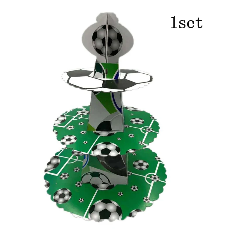cake stand 1set 6 шт./партия, Футбольная тематика, вечерние Подарочная коробка для попкорна для мальчиков и девочек с днем рождения, вечерние для украшения детского душа вечерние принадлежности - Цвет: cake stand 1set