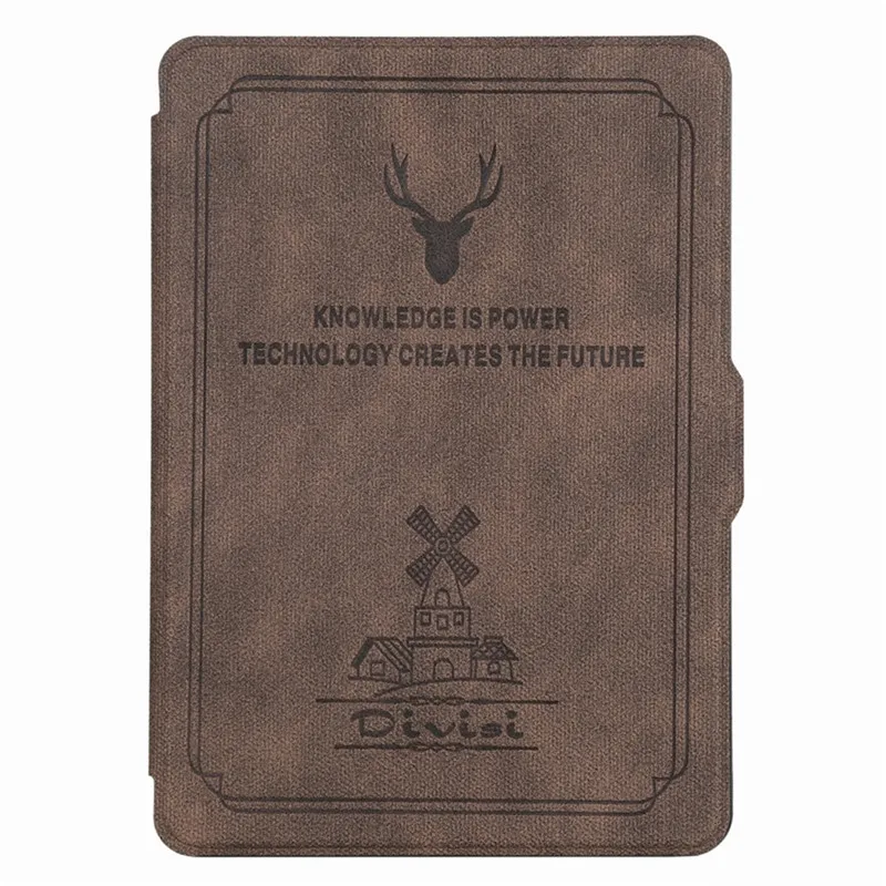 Coffee Для Amazon Kindle Paperwhite 3 чехол из искусственной кожи Kindle Cover Жесткий задний Авто Пробуждение/спящий Капа гаджет для " Paperwhite 1 2 - Цвет: Coffee