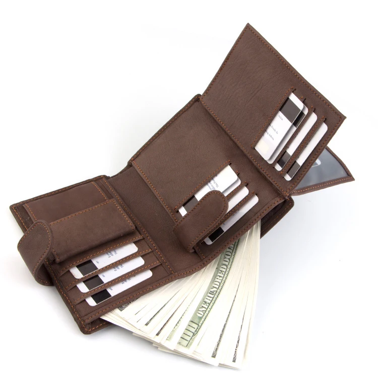 Высококачественный кошелек из кожи Крейзи Хорс мужские кошельки воловьей роскошный Винтажный Мужской с
