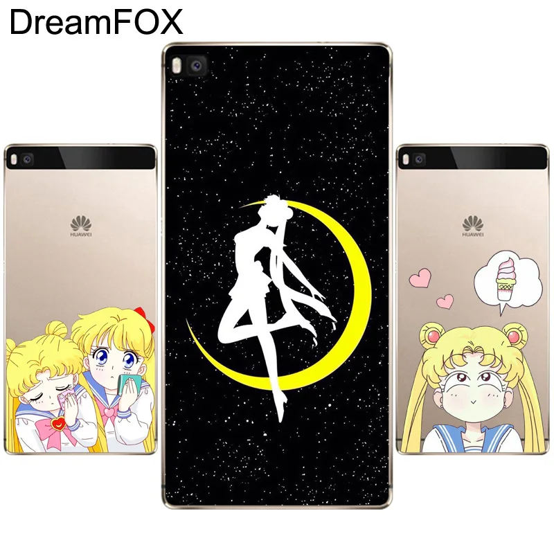 DREAMFOX M351 Сейлор Мун Мягкий ТПУ силиконовый чехол для huawei P8 P9 P10 Lite Plus 2017 Honor 8 Pro 9 6X |