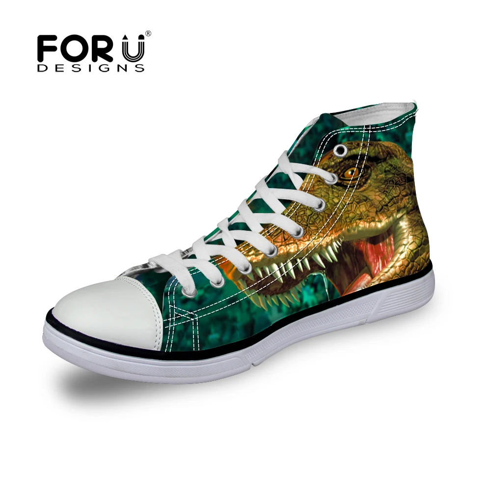 FORUDESIGNS/Мужская обувь для отдыха с высоким берцем Мужская парусиновая принтом