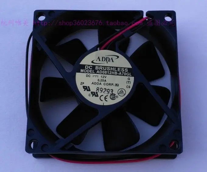 Новый охлаждающий вентилятор ADDA AD0812HB-A70GL 8025, 8 см, 12 В, а