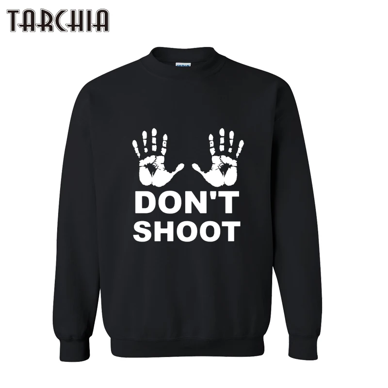 Новинка 2021 толстовка TARCHIA с надписью Don SHOOT мужской черный пуловер капюшоном