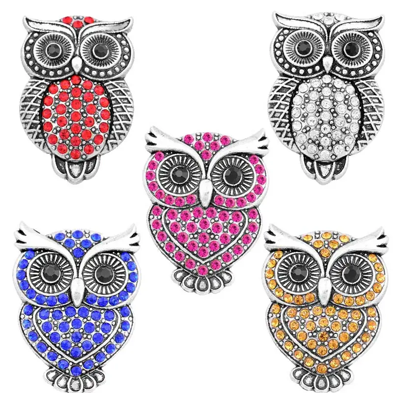 Ювелирные изделия Rivca застежка сделай сам 18 мм смешанный цвет Сова краб корона