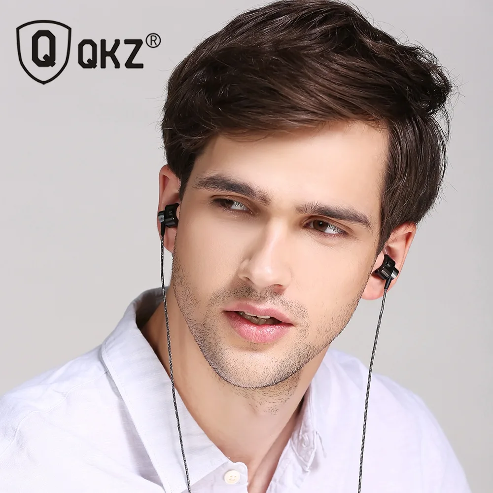 QKZ DM8 наушники спортивные мини двойной драйвер Extra Bass Turbo широкий Sound gaming headset mp3 DJ