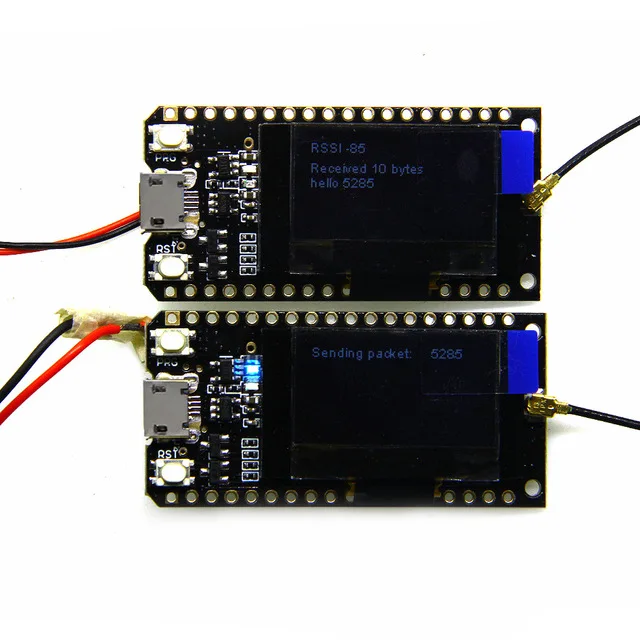 2 шт. ttgo lora32 868/915 мГц esp32 Lora OLED 0.96 дюймов синий Дисплей Bluetooth WI-FI esp-32 Совет по развитию Модуль с телевизионные антенны