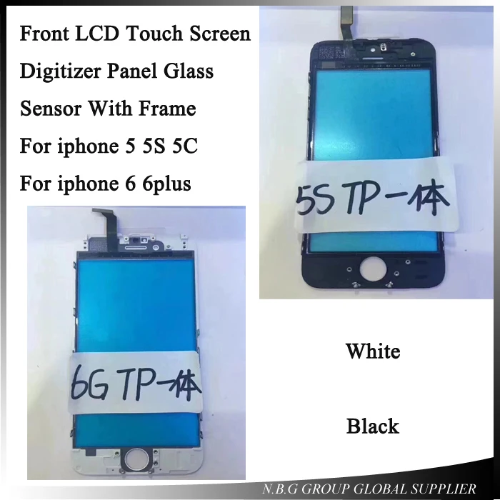 100 шт./лот для iPhone 6 4 7 &quot/6 Plus 5 5&quot передний ЖК-дисплей с сенсорным экраном