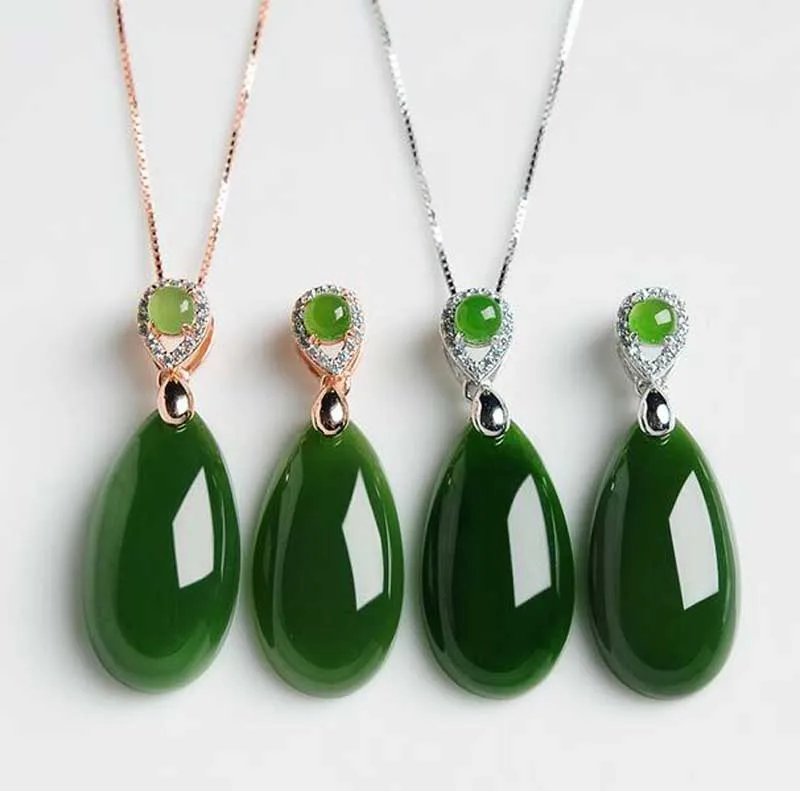 Ожерелье с подвеской в виде капли воды серебро 925 пробы золото натуральный