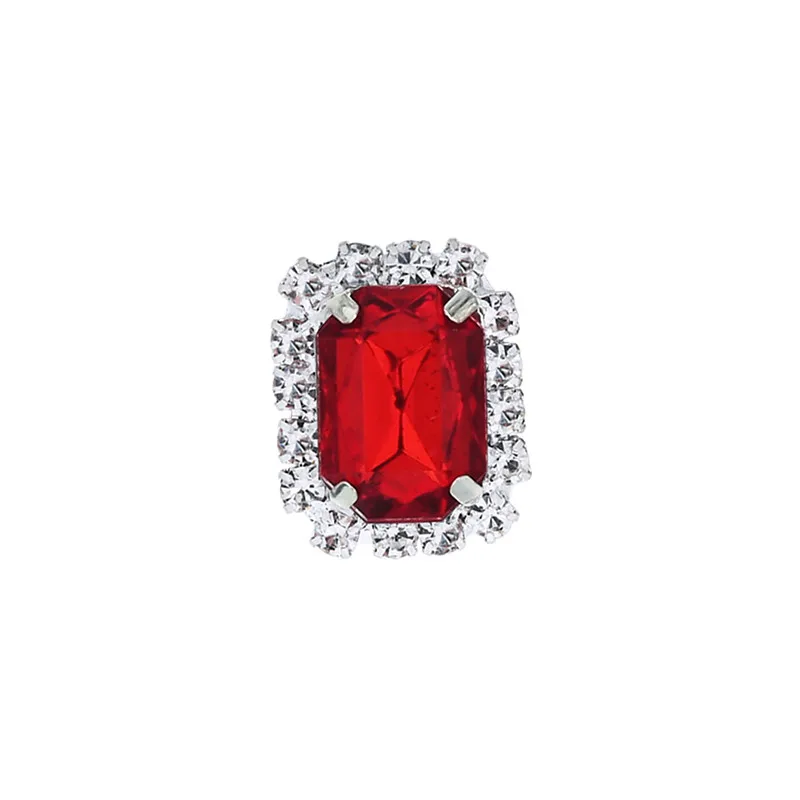 17 red 19*15 мм акриловые прямоугольные Стразы с плоским основанием 10 шт./лот(BTN-5673 - Цвет: 17 red