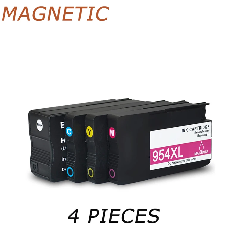 4 шт. Магнитная совместимые картриджи для HP 954 954XL 958XL OfficeJet Pro 8710 8720 8730 7740 8210