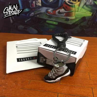 AJ11 Индивидуальные DIY креативные пары подарки ручной работы AJ11 маленькие туфли модель стерео 3D для мужчин и wo мужчин брелок Air Jordan 3D ключ - Цвет: AJ11