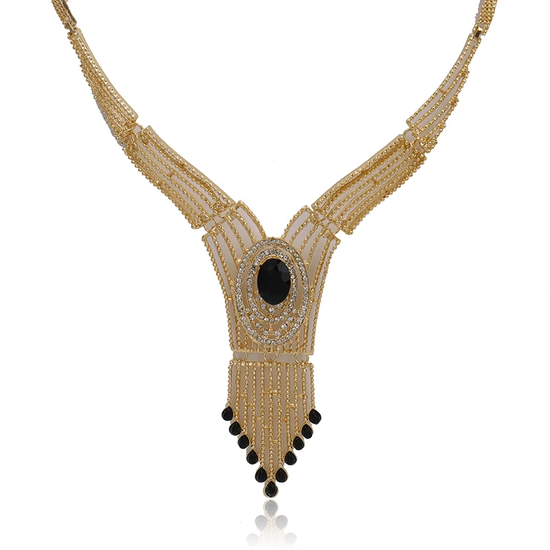 Ювелирный Комплект из колье и серёг в нигерийском стиле|nigerian wedding jewelry sets|statement