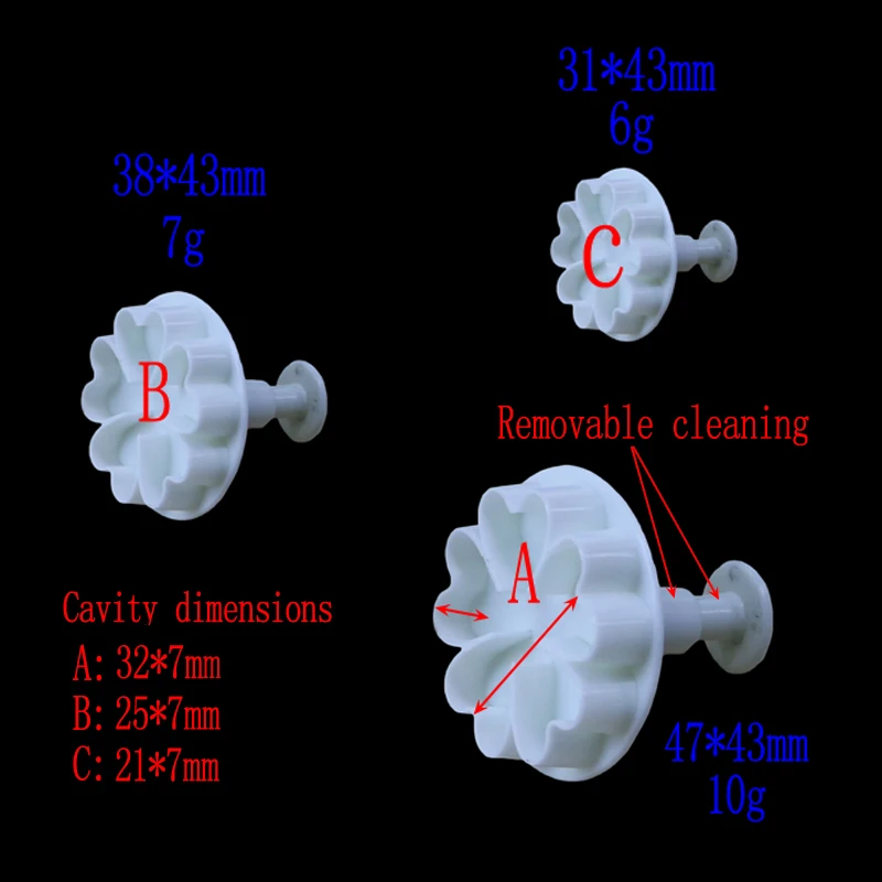 3 шт./компл. формы в форме сердца любовь шоколадная бабочка торт порезанная форма