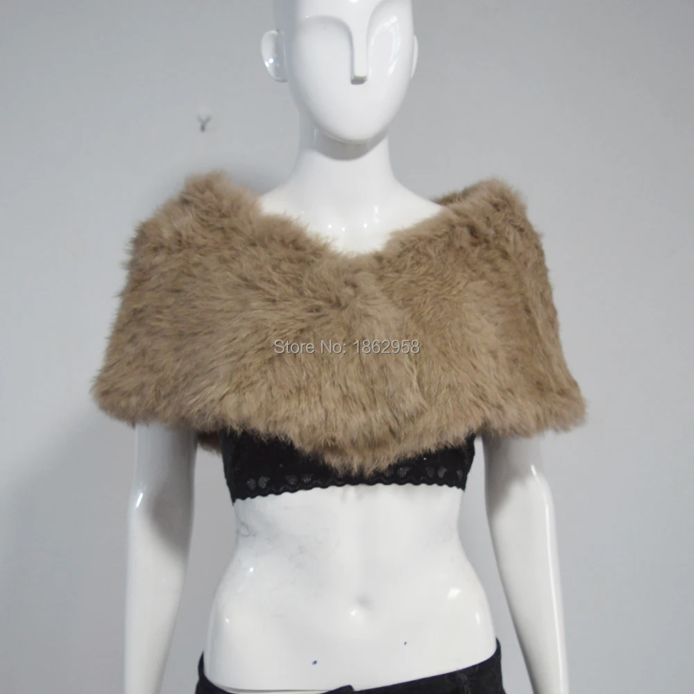 Женские пушистые накидки из натурального меха цвета хаки новинка SJ601 бесплатная