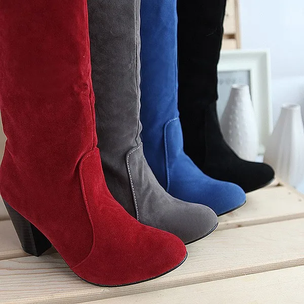 2015 женские зимние ботинки новые узкие высокие на высоком каблуке длинные сапоги