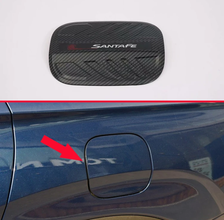 Стильная крышка для топливного бака из углеродного волокна Hyundai Santa Fe 2019 2020 тюнинг