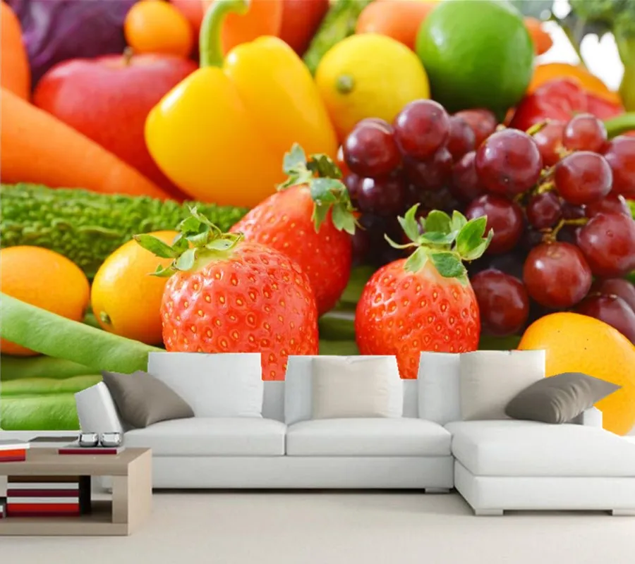 Обои для стен 3 d обои с изображением клубники фруктов винограда еды настенные