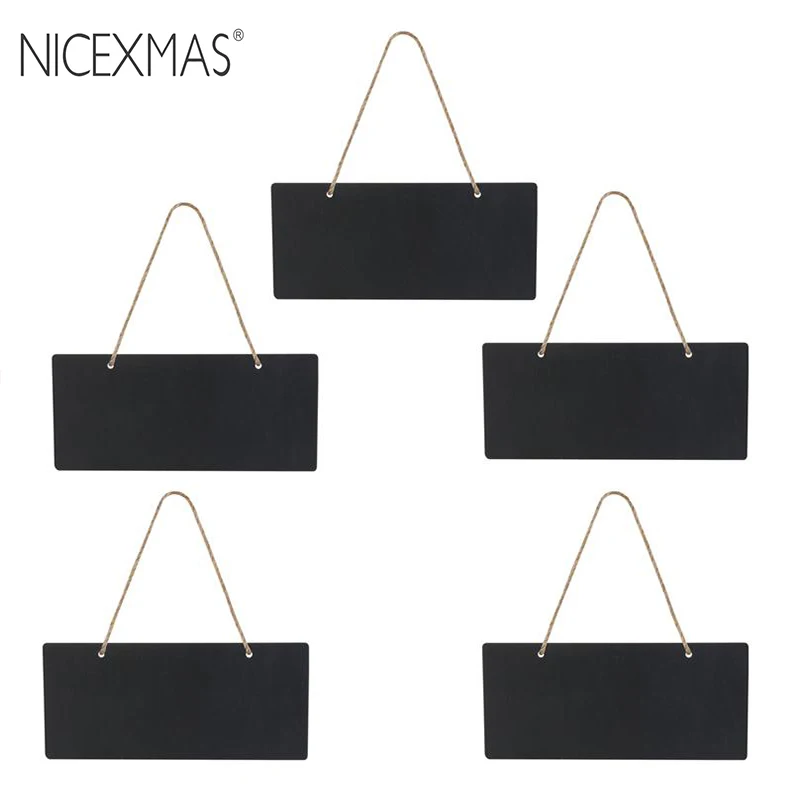 NICEXMAS 5 шт. мини прямоугольная деревянная доска для объявлений Свадебная