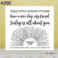 azsg enjoy every moment of today clear stampsseals for diy scrapbookingcard makingalbum decorative silicone stamp crafts