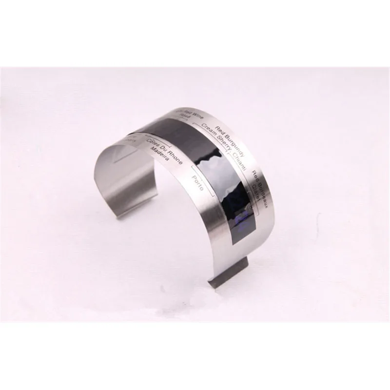 Цифровой браслет-термометр из нержавеющей стали с ЖК-дисплеем красного вина