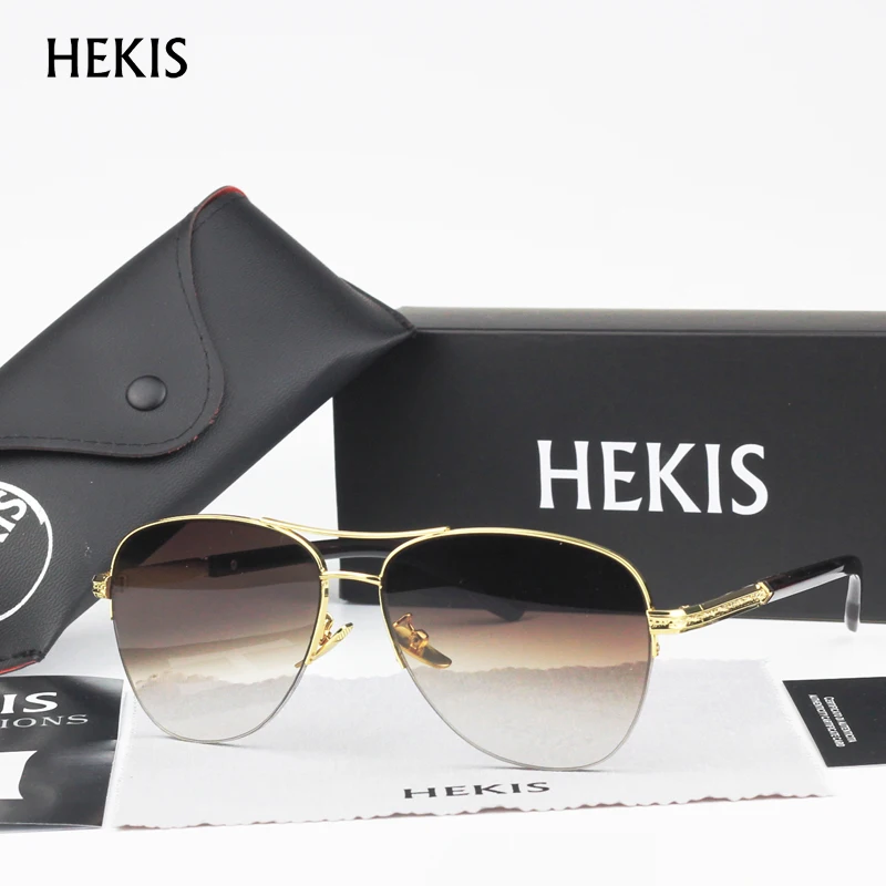 Солнцезащитные очки мужские и женские 2019 сплав Винтажные высокое качество uv400