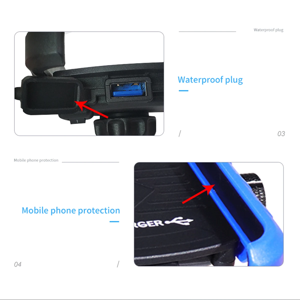 QC3.0 держатель для мобильного телефона мотоцикла крепление USB зарядное устройство мотоцикл руль заряд держится долго для iPhone 3,5-7 ''кронштейн для телефона