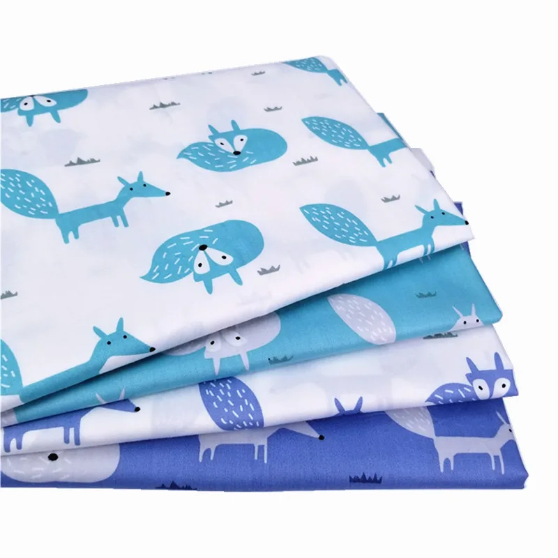 Printed Fox Cotton Twill Fabric for DIY Sewing Quilting Dress making Material For Baby &amp Child and Dolls Textile | Дом и сад