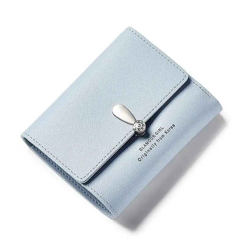 SWTUEE Brand Design Three Fold Women Girl's Coin Purse PU Leather Student Wallet Fashion Solid Short 45BK440 |