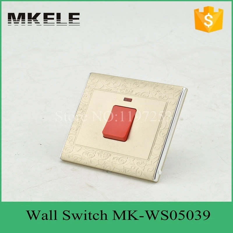 MK-WS05039 free shipping 20A wall mounted touch switch with neon European standard light led indicator | Обустройство дома