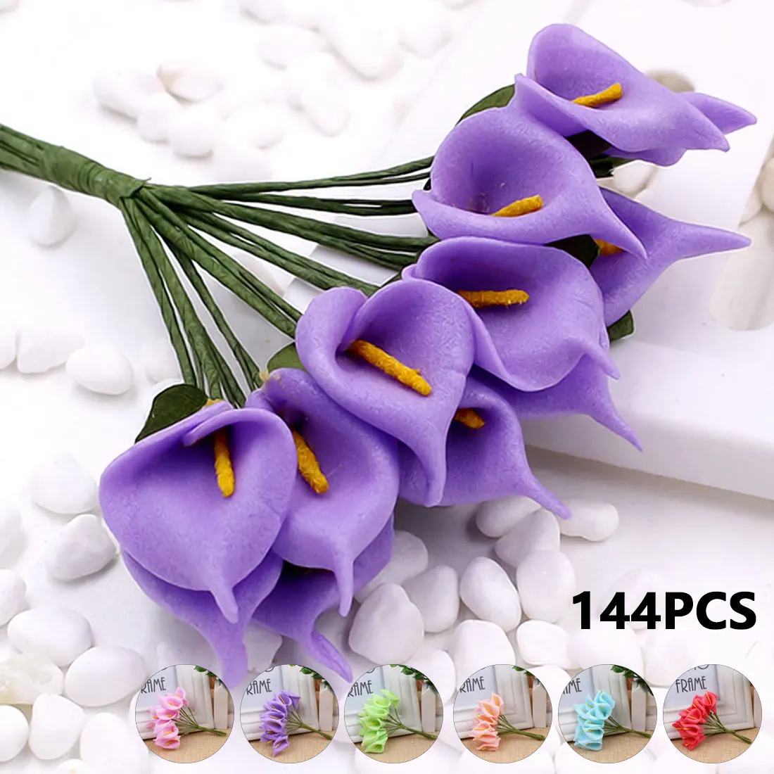 Calla lily flowers 144 шт (2 5 см/a) искусственные из ПЭ пены свадебные украшения коробки для