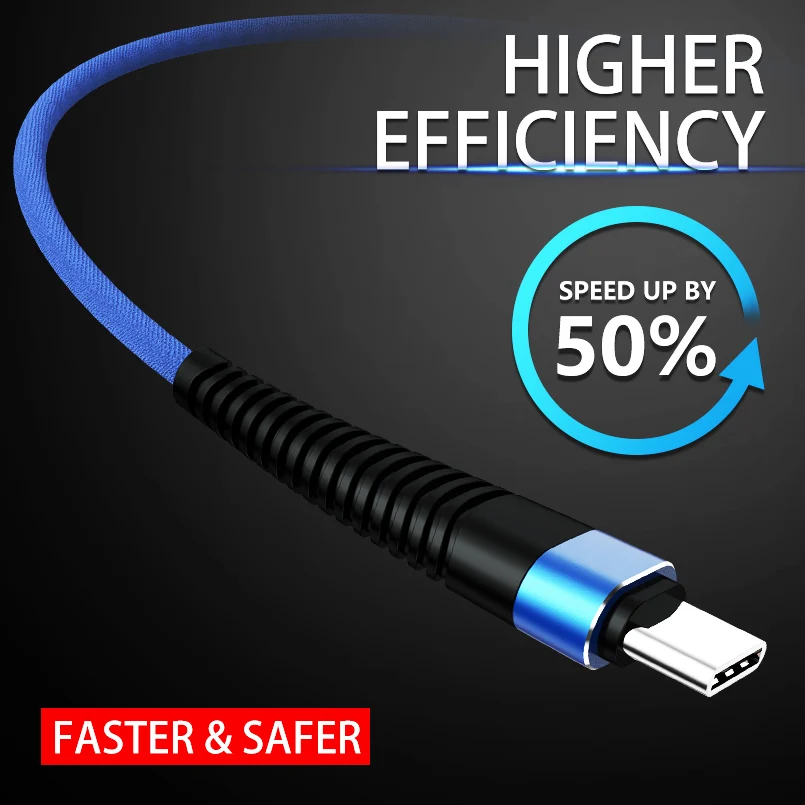 ASINA usb type-C кабель для samsung USB 3,1 быстрый для зарядки, Нейлоновый, в оплетке USB C кабели для huawei Xiaomi Android кабели для мобильных телефонов